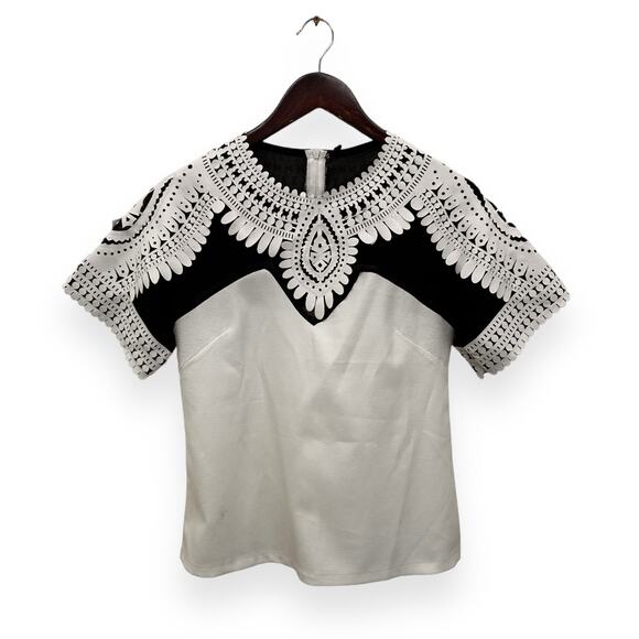 VTG Cutout Blouse Polyester Size S/M - Picture 1 of 4